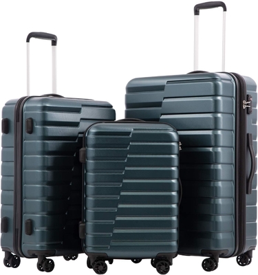 Bavul PC ABS TSA Bagaj 3 Parça Set Lock Spinner Taşı (Tel mavi)