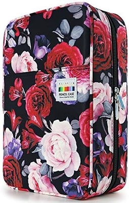 300 Slots Color Pencil Case - Pen Case Organizer with Handy Wrap &amp; Zipper, Prismacolor Color Pen için çok katmanlı tutucu
