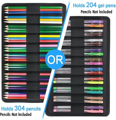 300 Slots Color Pencil Case - Pen Case Organizer with Handy Wrap &amp; Zipper, Prismacolor Color Pen için çok katmanlı tutucu