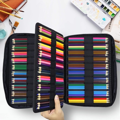 300 Slots Color Pencil Case - Pen Case Organizer with Handy Wrap &amp; Zipper, Prismacolor Color Pen için çok katmanlı tutucu