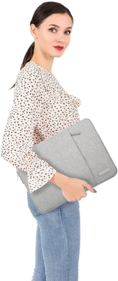 Dizüstü bilgisayar kolye çantası MacBook Air 13 M3 A3113 M2 / Pro 13 M2 M1 ile uyumludur,Cebesi olan Polyester Dikey Kasa, Gri