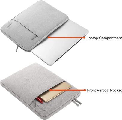 Dizüstü bilgisayar kolye çantası MacBook Air 13 M3 A3113 M2 / Pro 13 M2 M1 ile uyumludur,Cebesi olan Polyester Dikey Kasa, Gri