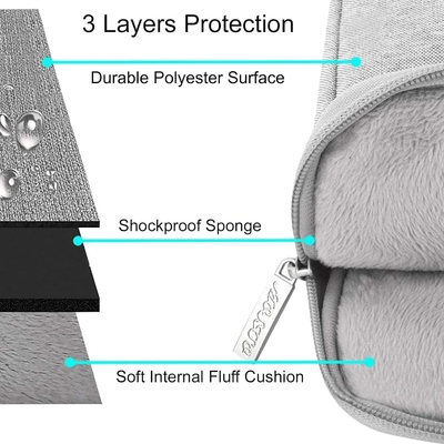 Dizüstü bilgisayar kolye çantası MacBook Air 13 M3 A3113 M2 / Pro 13 M2 M1 ile uyumludur,Cebesi olan Polyester Dikey Kasa, Gri