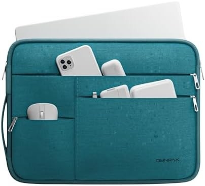 13-14 inçlik MacBook Pro için uygundur, el ve aksesuar cebesi olan geri dönüştürülmüş PET dizüstü bilgisayar taşıma çantası