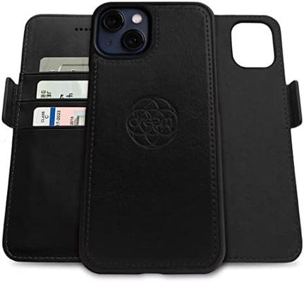 iPhone 13 Cüzdan kılıfı / 2-in-1 şok kılıfı ve çıkarılabilir vegan deri seti, MagSafe uyumlu, RFID korumalı