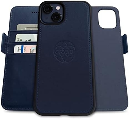 iPhone 13 Cüzdan kılıfı / 2-in-1 şok kılıfı ve çıkarılabilir vegan deri seti, MagSafe uyumlu, RFID korumalı