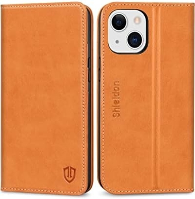 Deri cüzdan katlanabilir kılıf Manyetik mühür RFID engelleme kart yuvası tutucusu iPhone 13 ile uyumlu tamamen korunan kılıf