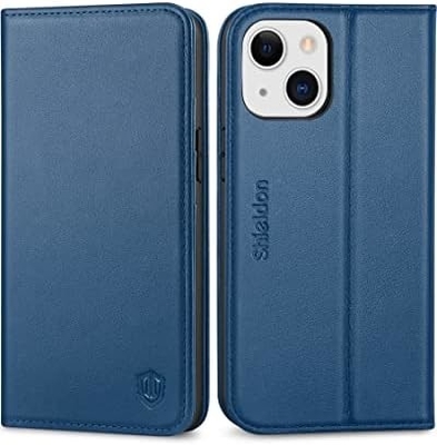 Deri cüzdan katlanabilir kılıf Manyetik mühür RFID engelleme kart yuvası tutucusu iPhone 13 ile uyumlu tamamen korunan kılıf
