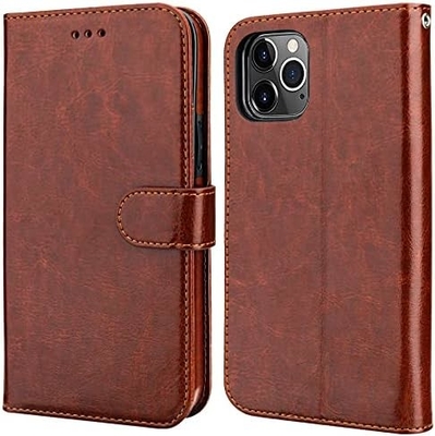 Kart tutucu ile iPhone 12/Pro cüzdan kağıdı ile uyumlu PU deri dayanıklı şok geçirmez bileklik kemeri 6,1 inçli klem kabuk