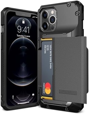 iPhone 12 Pro Max için [4 kart]Premium sağlam kredi kartı yuvası cüzdan iPhone 12 Pro Max için 6.7 inç