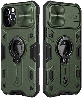 iPhone 12 Pro Max Kutusu, Kamera Kapağı ve Kickstand, Görevli Askeri Sınıf Zırh Koruma Kapağı,