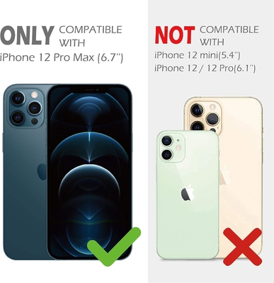 iPhone 12 Pro Max Kutusu, Kamera Kapağı ve Kickstand, Görevli Askeri Sınıf Zırh Koruma Kapağı,