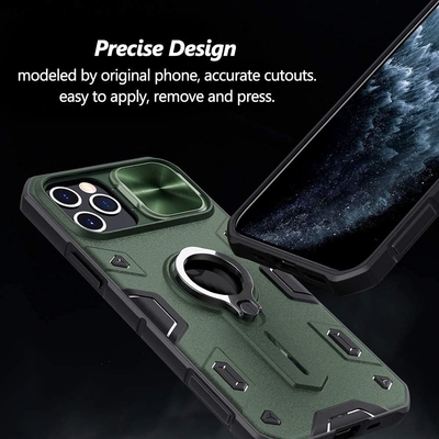 iPhone 12 Pro Max Kutusu, Kamera Kapağı ve Kickstand, Görevli Askeri Sınıf Zırh Koruma Kapağı,