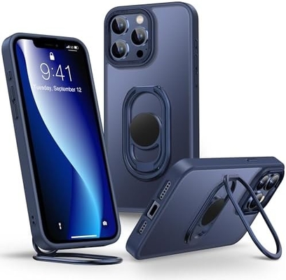 iPhone 12 Pro Max için kalkanlar Stand ile, Telefon Kaseyi Çift Halı Sahibi ile Açık [Ayarlanabilir &amp; Katlanabilir]