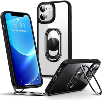 iPhone 12 Pro Max için kalkanlar Stand ile, Telefon Kaseyi Çift Halı Sahibi ile Açık [Ayarlanabilir &amp; Katlanabilir]