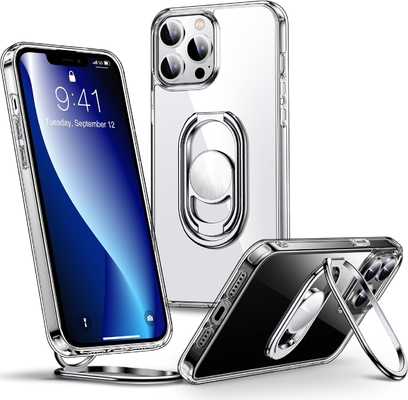 iPhone 12 Pro Max için kalkanlar Stand ile, Telefon Kaseyi Çift Halı Sahibi ile Açık [Ayarlanabilir &amp; Katlanabilir]