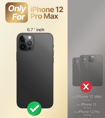 Standlı iPhone 12 Pro Max Kutusu, Çift Halkalı Kickstandlı Telefon Kutusu, Kadınlar Kızlar Bling Lüks Koruyucu Kutusu Dinle