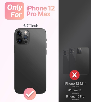 iPhone 12 Pro Max kılıfı Yüzük, yağlı boya çiçeği Renkli retro çiçek sevimli kıvırcık dalga çerçevesi Kadın Kız telefon kılıfı