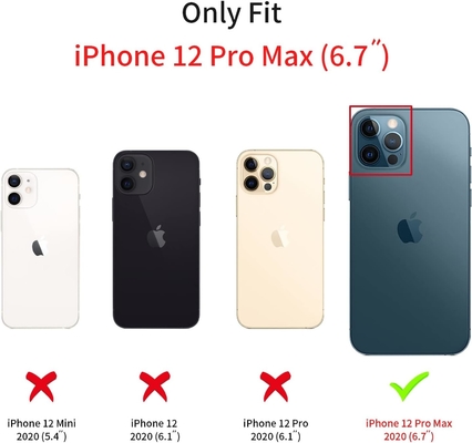iPhone 12 Pro Max şeffaf kasa tasarımı, yerleşik parlak lüks parlak kağıt, pop ve güzel