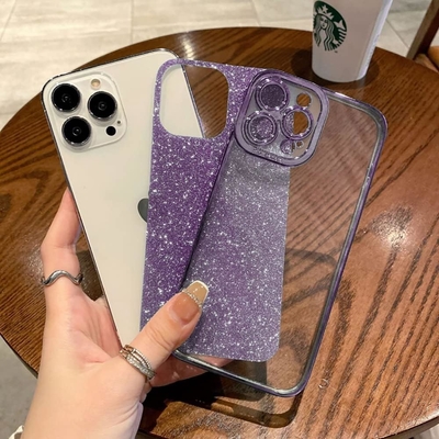 iPhone 12 Pro Max şeffaf kasa tasarımı, yerleşik parlak lüks parlak kağıt, pop ve güzel