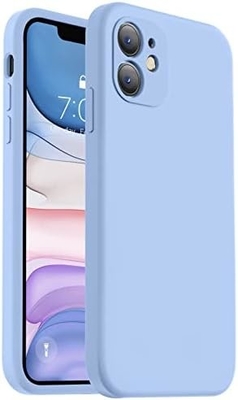 iPhone 11 Kutusu ile uyumlu, Yükseltilmiş Sıvı Silikon [Kavre Kenarları] [Yumuşak Yıkılma Karşıtı Mikrofiber Kaplama]