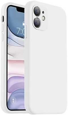 iPhone 11 Kutusu ile uyumlu, Yükseltilmiş Sıvı Silikon [Kavre Kenarları] [Yumuşak Yıkılma Karşıtı Mikrofiber Kaplama]