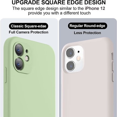 iPhone 11 Kutusu ile uyumlu, Yükseltilmiş Sıvı Silikon [Kavre Kenarları] [Yumuşak Yıkılma Karşıtı Mikrofiber Kaplama]