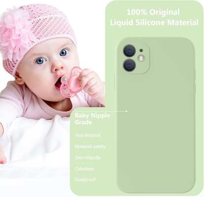 iPhone 11 Kutusu ile uyumlu, Yükseltilmiş Sıvı Silikon [Kavre Kenarları] [Yumuşak Yıkılma Karşıtı Mikrofiber Kaplama]