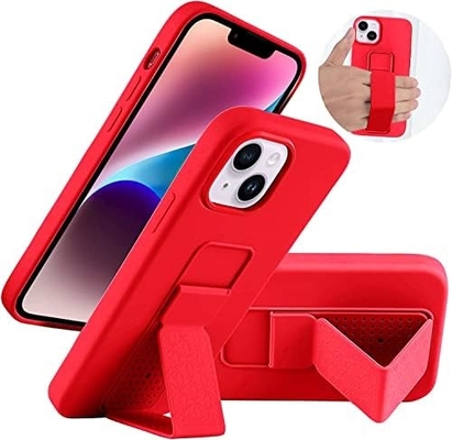 Silikon Kickstand Kasa iPhone 11 kasa ile uyumludur ((6.1 in) Dikey ve Yatay Stand El Kemeri Metal Kickstand