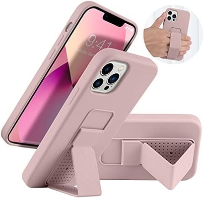 Silikon Kickstand Kasa iPhone 11 kasa ile uyumludur ((6.1 in) Dikey ve Yatay Stand El Kemeri Metal Kickstand