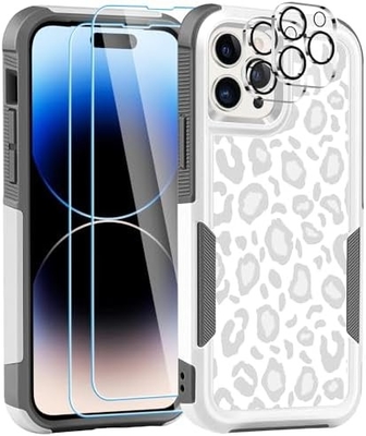 5'te 1 iphone 15 Plus için, 2 paket ekran koruyucusu + 2 paket kamera lens koruyucusu ile, ağır görevli sağlam sağlam
