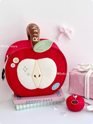 Original · Red Apple Makeup Bag Storage Bag · Large Capacity Handheld Camera Bag · Portable Toilet Bag