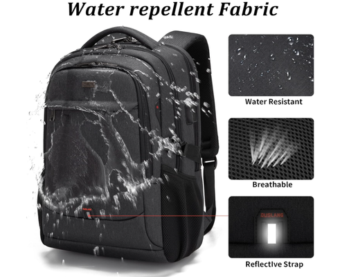 17 Inch Laptop Backpack for Travel Water Resistant College Backpack for Men/Women Laptop Bag with USB Charging Port,Black