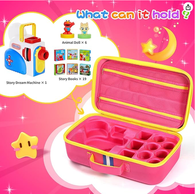 Little Tikes Story Dream Machine Kitapları Başlangıç Seti İçin Uygun Sert Taşıma Çantası, Hikaye Zamanı Sesli Oyun Gerçek Küçükler Karakter Koleksiyonu İçin Büyük Koruyucu Seyahat Saklama Kutusu, (Sadece Kutu)