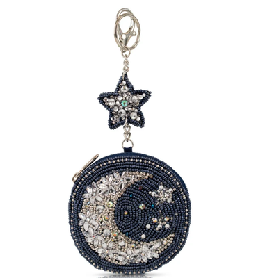 Starry Night Coin Purse Coin Purse Key ring and easy open trigger hook Beaded coin small bags