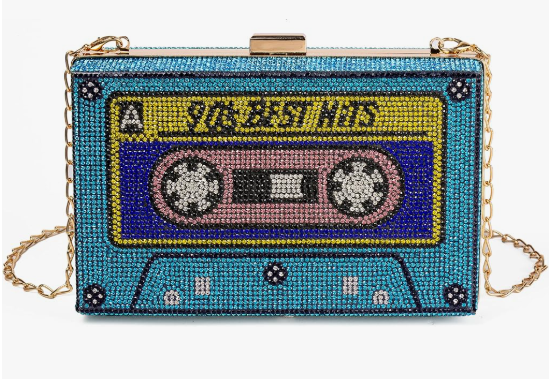Kadınlar Retro Crossbody Çantası Rhinestone Eğlenceli Eşsiz Akşam Çantaları Kadınlar İçin