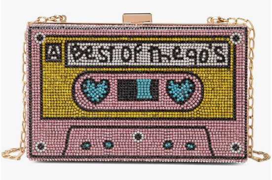 Kadınlar Retro Crossbody Çantası Rhinestone Eğlenceli Eşsiz Akşam Çantaları Kadınlar İçin
