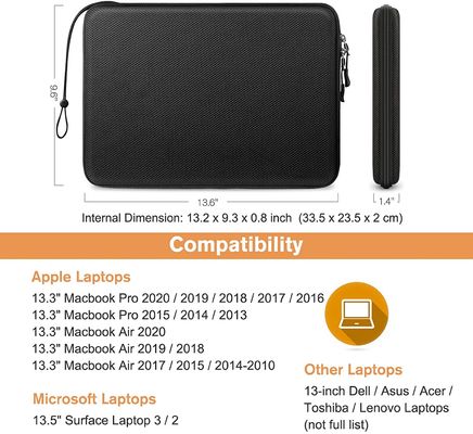 Suya Dayanıklı 13 &quot;EVA Dizüstü Koruyucu Kılıf 1680d Polyester Yüzey