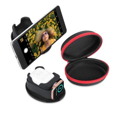 Apple Airpods İçin Taşınabilir Pu Deri EVA Saat Kılıfı Ezilmeye Dayanıklı