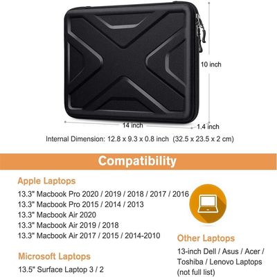 Sert dizüstü bilgisayar koltuğu 13 inç su geçirmez şok geçirmez koruyucu dizüstü bilgisayar kapağı 13,3" MacBook için taşıma çantası