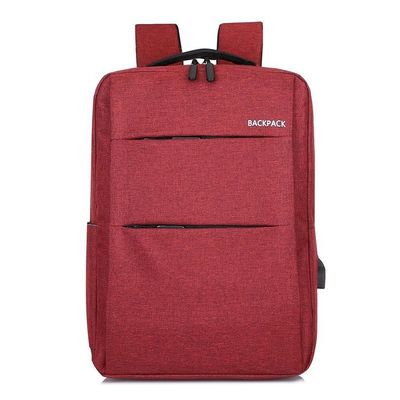 4 Colors Optional Nylon Waterproof Laptop Rucksack With USB Charger