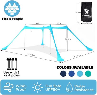 Ultraviyole Korumalı Plaj Güneşliği Gölgelik 180GSM Likra Malzemesi UPF 50+